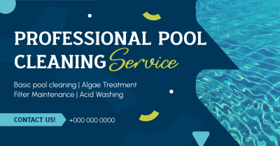 Professional Pool Cleaning Service Facebook ad Image Preview