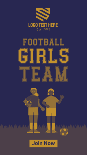 Girls Team Football Instagram story