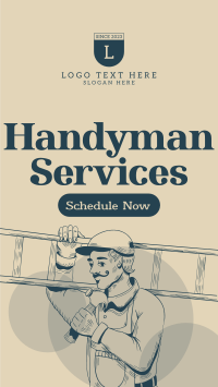 Rustic Handyman Service Instagram Reel Design