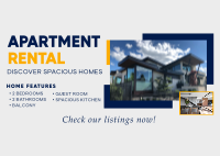 Apartment Rental Real Estate Postcard Image Preview