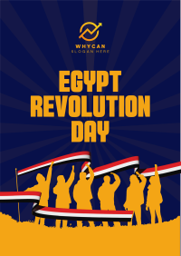 Celebrate Egypt Revolution Day Flyer Design