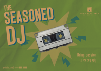 Seasoned DJ Cassette Postcard Design