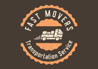 Movers Truck Badge Postcard Design