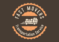 Movers Truck Badge Postcard Image Preview