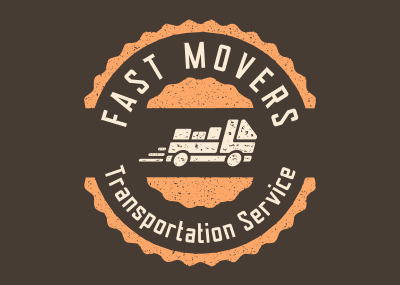 Movers Truck Badge Postcard Image Preview