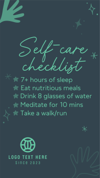 Self care checklist Video Image Preview