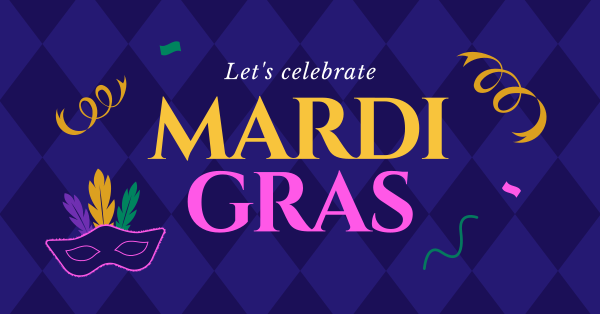 Mardi Gras Celebration Facebook Ad Design Image Preview