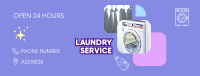 24 Hours Laundry Service Facebook Cover Image Preview