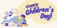 Quirky Children's Day Twitter Post Image Preview