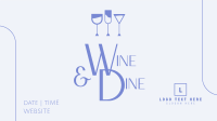 Wine and Dine Night Facebook Event Cover Design