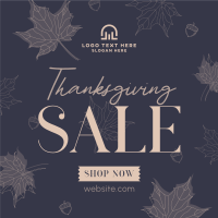 Elegant Thanksgiving Sale Instagram Post Design