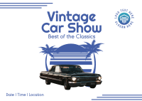 Vintage Car Show Postcard Design