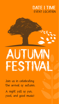 Autumn Leaf Trail Facebook Story Design