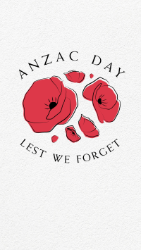 Anzac Day Minimalist Facebook Story Design