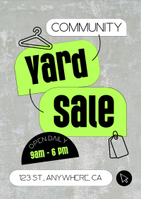 Community Yard Sale Thrift Poster Design