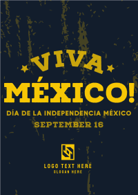 Viva Mexico Flag Poster Design