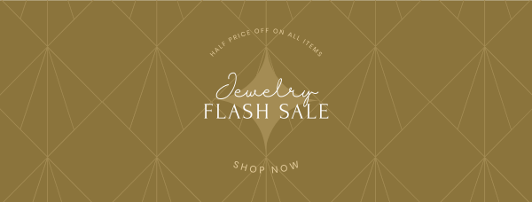 Elegant Jewelry Flash Sale Facebook Cover Design Image Preview