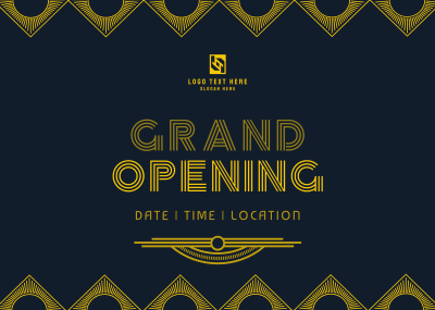 Art Deco Grand Opening Postcard Image Preview