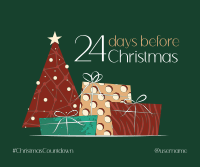 Elegant Christmas Countdown Facebook Post Design