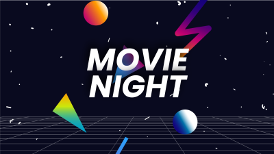 Movie Night Retro Zoom Background Image Preview