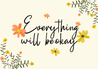Everything will be okay Postcard Design