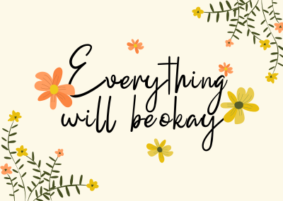 Everything will be okay Postcard Image Preview