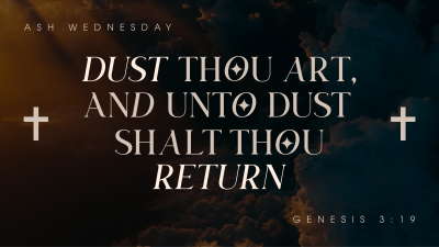 Minimalist Ash Wednesday Facebook event cover Image Preview