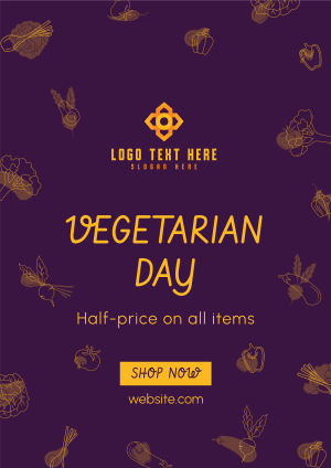Vegetarian Day Sale Flyer Image Preview