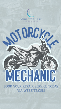 Retro Motorcycle Mechanic Instagram Reel Design