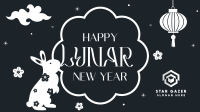 Lunar New Year Rabbit Facebook Event Cover Image Preview