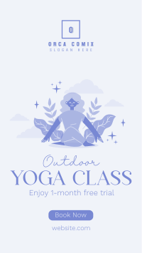 Outdoor Yoga Class Facebook Story Design