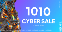 10.10 Cyber Sale Facebook Ad Design