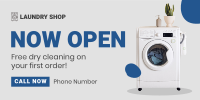 Laundry Shop Opening Twitter post Image Preview