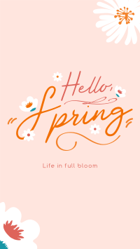 Hello Spring Greeting Instagram reel Image Preview
