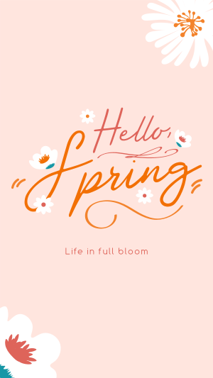 Hello Spring Greeting Instagram reel Image Preview