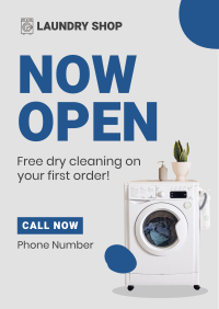 Laundry Shop Opening Poster Image Preview