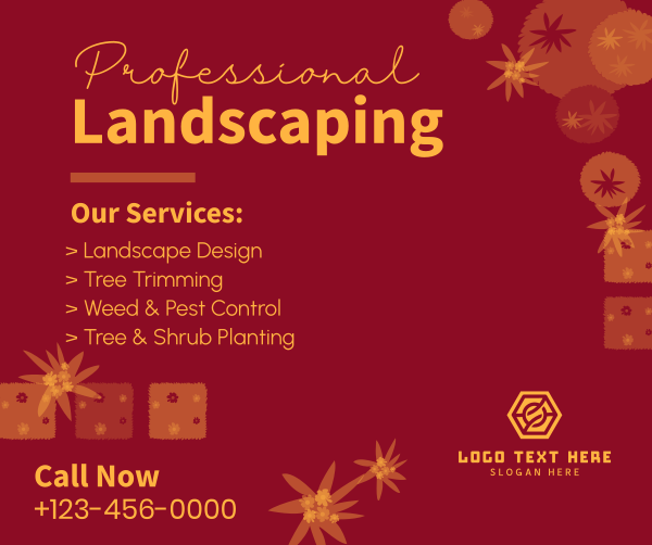 Professional Landscaping Facebook Post Design