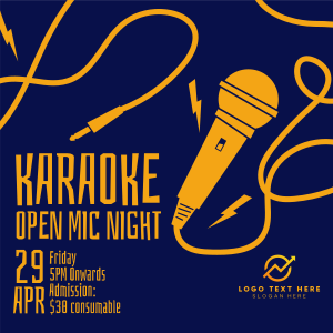 Open Mic Karaoke Instagram post Image Preview