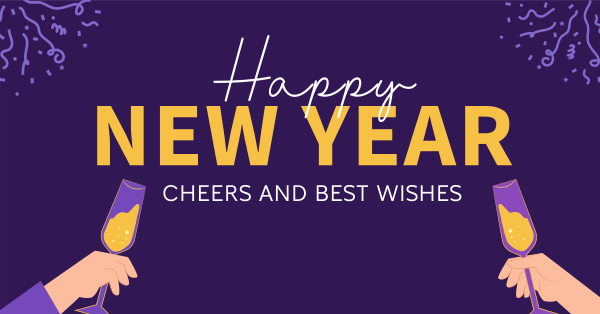Cheers To New Year Facebook Ad Design Image Preview