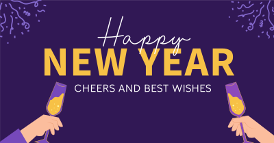 Cheers To New Year Facebook ad Image Preview