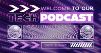 Futuristic Tech Podcast Facebook ad Image Preview