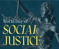World Day of Social Justice Facebook Post Design