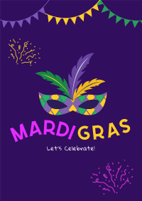 Mardi Gras Mask Poster Design