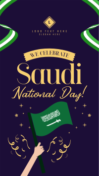 Raise Saudi Flag Instagram Story Design
