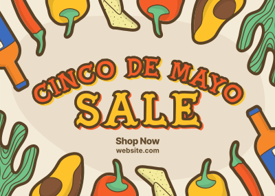 Spicy Cinco Mayo Postcard Image Preview