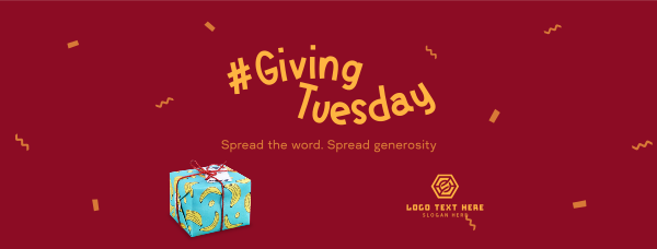 Quirky Giving Tuesday Facebook Cover Design Image Preview