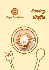Yummy Waffle Plate Flyer Design