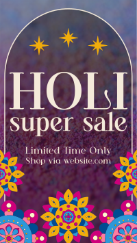 Holi Sale Patterns Facebook Story Design