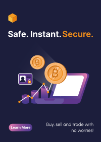 Secure Cryptocurrency Exchange Poster Design