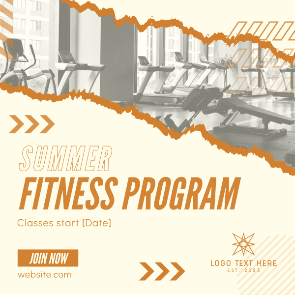 Ripped Off Summer Fitness Instagram Post Design Image Preview